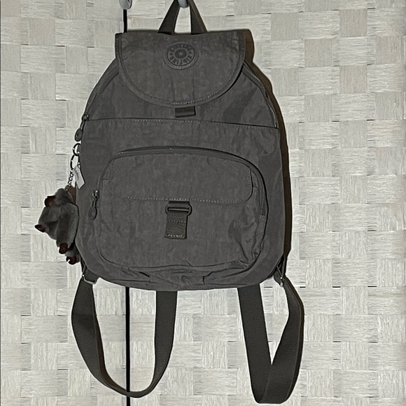 Kipling Charcoal Gray Backpack W Gorilla Charm main image 4
